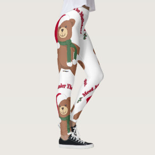 Treffen Sie mich unter dem Mistletoweihnachtsbär Leggings
