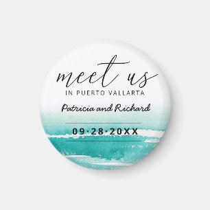 Treffen Sie uns bei der Hochzeit am Zielort Teal S Magnet