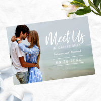 Treffen Sie uns beim Zielort Hochzeit Save The Dat