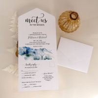 Treffen Sie uns im Wald draußen Hochzeit