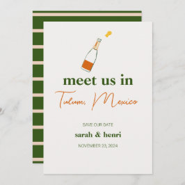 treffen Sie uns in tulum Hochzeit speichern das Da Einladung