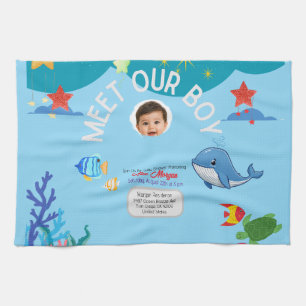 Treffen Sie unsere Jungen-Baby-Party-Einladung - U Geschirrtuch