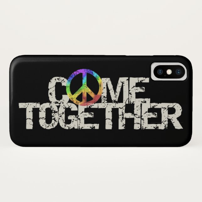 Treffen Sie zusammen | iPhone Case für Frieden und (Rückseite (Horizontal))
