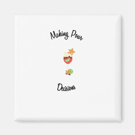 Treffen von Entscheidungen mit Sangria Glas und Ob Magnet