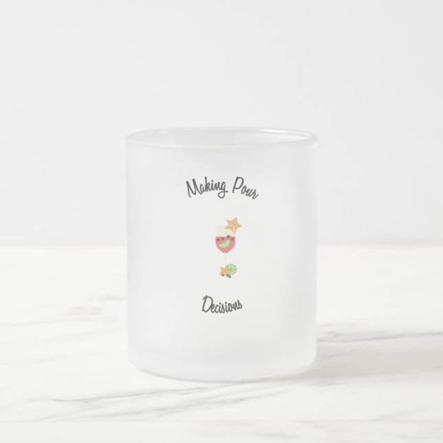 Treffen von Entscheidungen mit Sangria Glas und Ob Mattglastasse (Mittel)