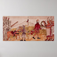 Treffen von Hernando Cortes und Montezuma