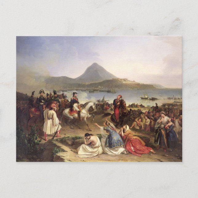 Treffen zwischen General Nicolas Joseph Maison Postkarte (Vorderseite)