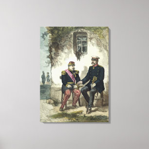 Treffen zwischen Otto von Bismarck und Napoleon Leinwanddruck
