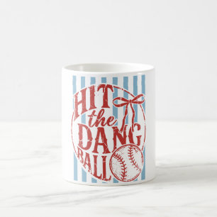 Treffer Den Verrückten Ball Shirt Lustiges Basebal Kaffeetasse
