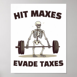 Treffer Maxes entziehen sich lustigen Gym Bodybuil Poster