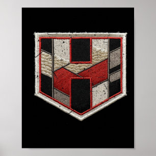 Treffer-Serie Softll Home Plate Patch  Poster