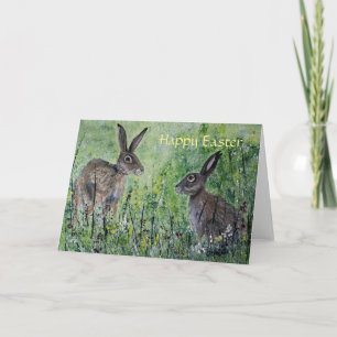 Treffpunkt-freier Raum Ostern-Kartenpaare Hasen Feiertagskarte