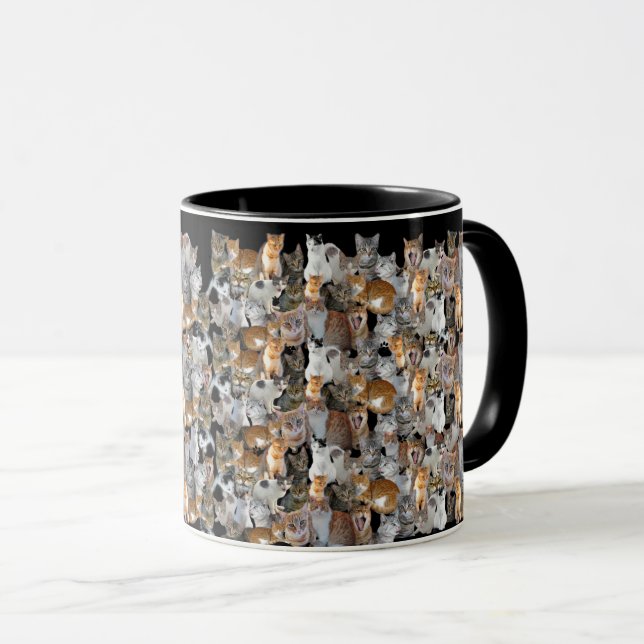 Treffpunkt für Katzen - Collage Tasse (VorderseiteRechts)