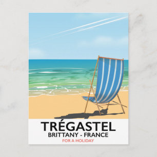 Trégastel, Bretagne Frankreich Strand Urlaub Poste Postkarte