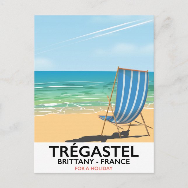 Trégastel, Bretagne Frankreich Strandurlaub Poster Postkarte (Vorderseite)