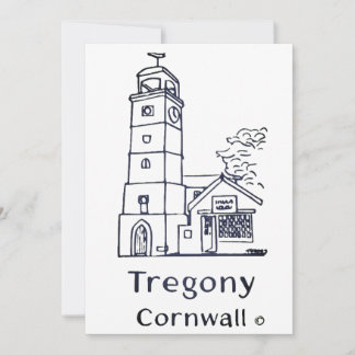 Tregony clocktower card dankeskarte