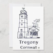 Tregony-Uhrturm-Karte