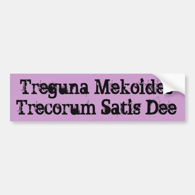 Treguna Mekoides Trecorum Satis Dee Autoaufkleber (Vorne)