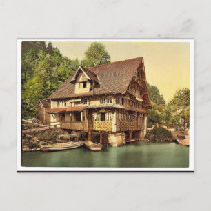 Treib, Chalets am See, Vierwaldstättersee, Schweiz Postkarte