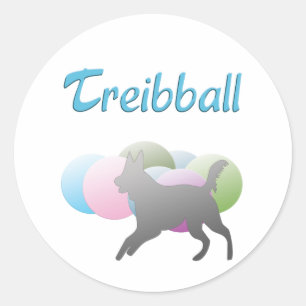 Treibball Runder Aufkleber