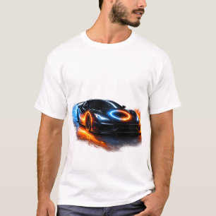 Treibe das Feuer Neon-Sportwagen T-Shirt