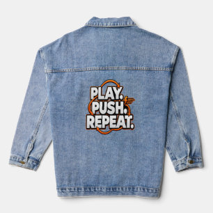 Treibe über das Gewöhnliche hinaus Jeansjacke