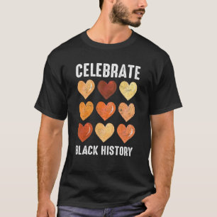 Treibende Melanin Herz Skin Tones Black Pride Hist T-Shirt