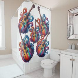 Treibender Sound Wood Wall Art Duschvorhang