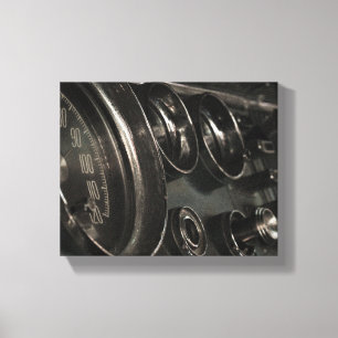Treiber für das alte Muskel-Klassiker-Auto-Dashboa Leinwanddruck
