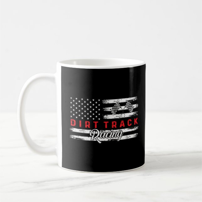 Treiber für das Auto-Racing-Rennen auf amerikanisc Kaffeetasse (Links)