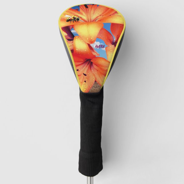 Treiberabdeckung für die florale Blume Golf Headcover (Vorderseite)