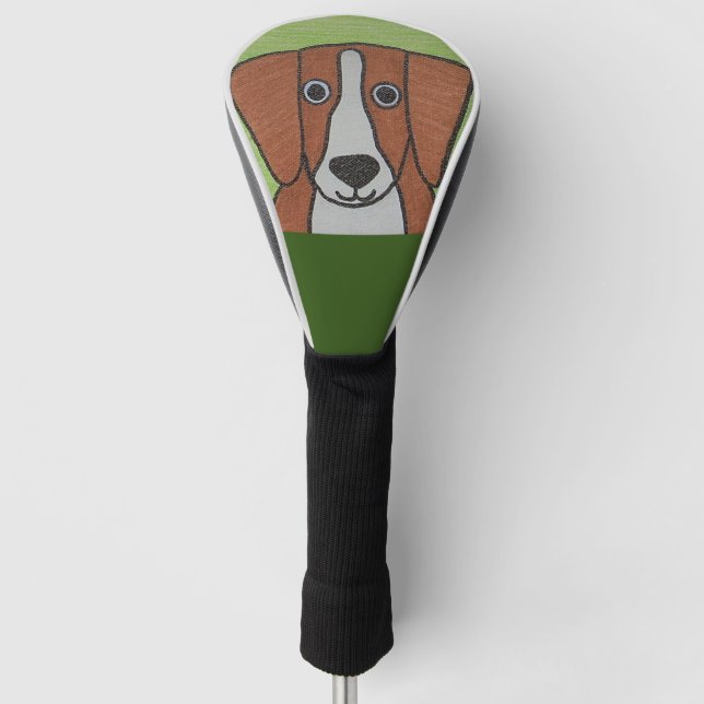 Treiberabdeckung für niedliche Beagle Golf Headcover (Vorderseite)