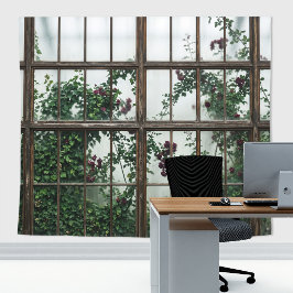 Treibhaus-Konservatorium Glas Akzentwand mit melan Wandteppich