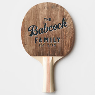 Treibholz Boards Retro Familienname & Jahr Tischtennis Schläger