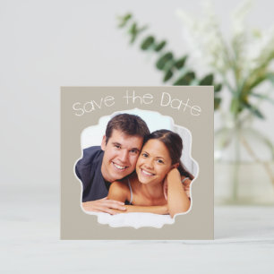 Treibholz Grau Gelb Foto Moderne Speichern Sie das Save The Date