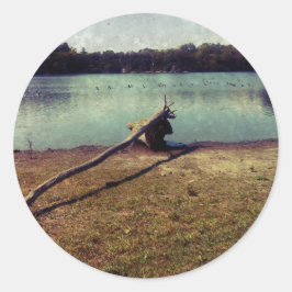 Treibholz Runder Aufkleber