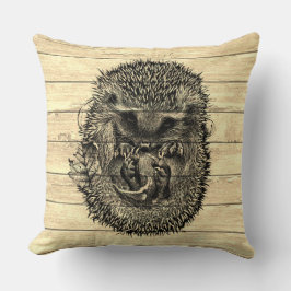 Treibholzkissen mit schlafendem Igel Kissen