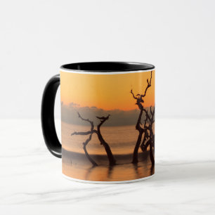 Treibholzstrand bei Sonnenaufgang Jekyll Island Ge Tasse