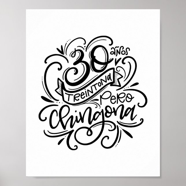 Treintona Pero Chingona Poster (Vorne)