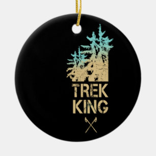 Trekking und Wandern Outdoor Vintage Waldgestaltun Keramik Ornament
