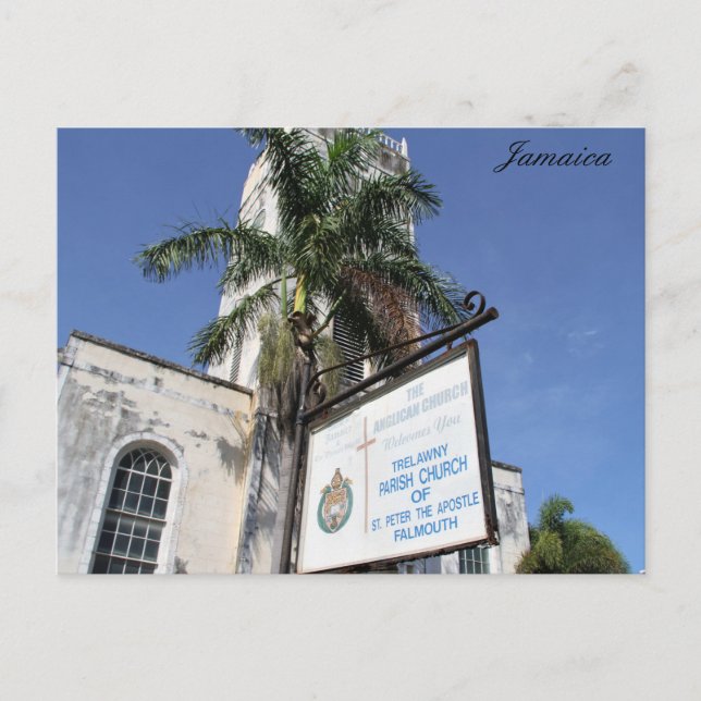 Trelawny Parish Church Falmouth Jamaica, photo Postkarte (Vorderseite)