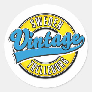 Trelleborg Schweden Vintage-Logo Runder Aufkleber