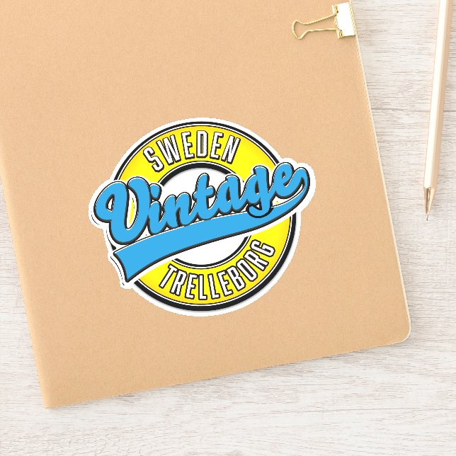Trelleborg Schweden Vintages Logo Aufkleber (Notizbuch)