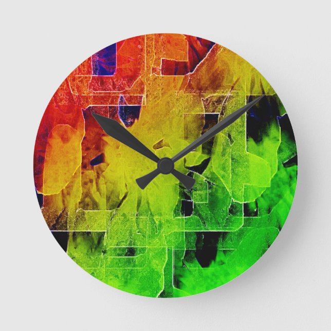Trellis Abstrakt Art Wall Clock Runde Wanduhr (Vorderseite)