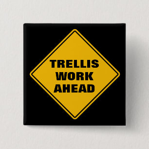 Trellis: Klassisches gelbes Straßenschild Button