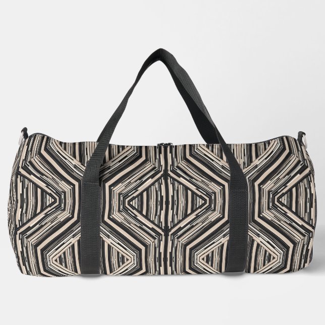 Trellis Moderne Strickplätze und Diamanten Duffle Bag (Vorderseite)