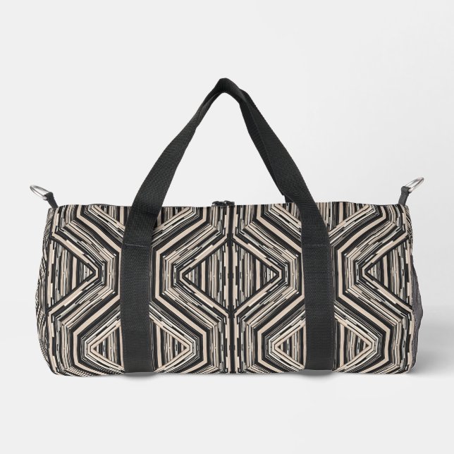 Trellis Moderne Strickplätze und Diamanten Duffle Bag (Vorderseite)