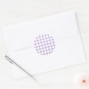 Trellis Soft Lavendel - Weiß Runder Aufkleber