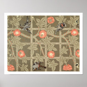 Trellis Tapete-Design mit einem Flaschengitter Poster