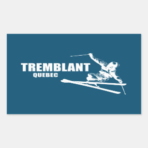 Tremblant Quebec Skier Rechteckiger Aufkleber